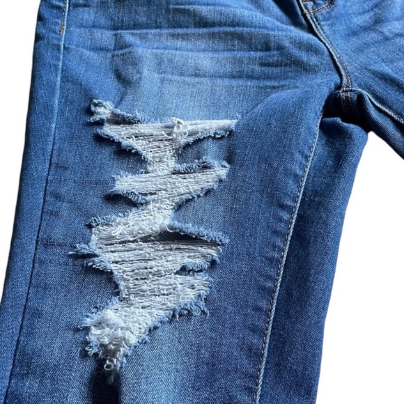 PACSUN Los Angeles Distressed Denim Jeggings Size 25 Fading Button Zip Fly - Picture 10 of 12